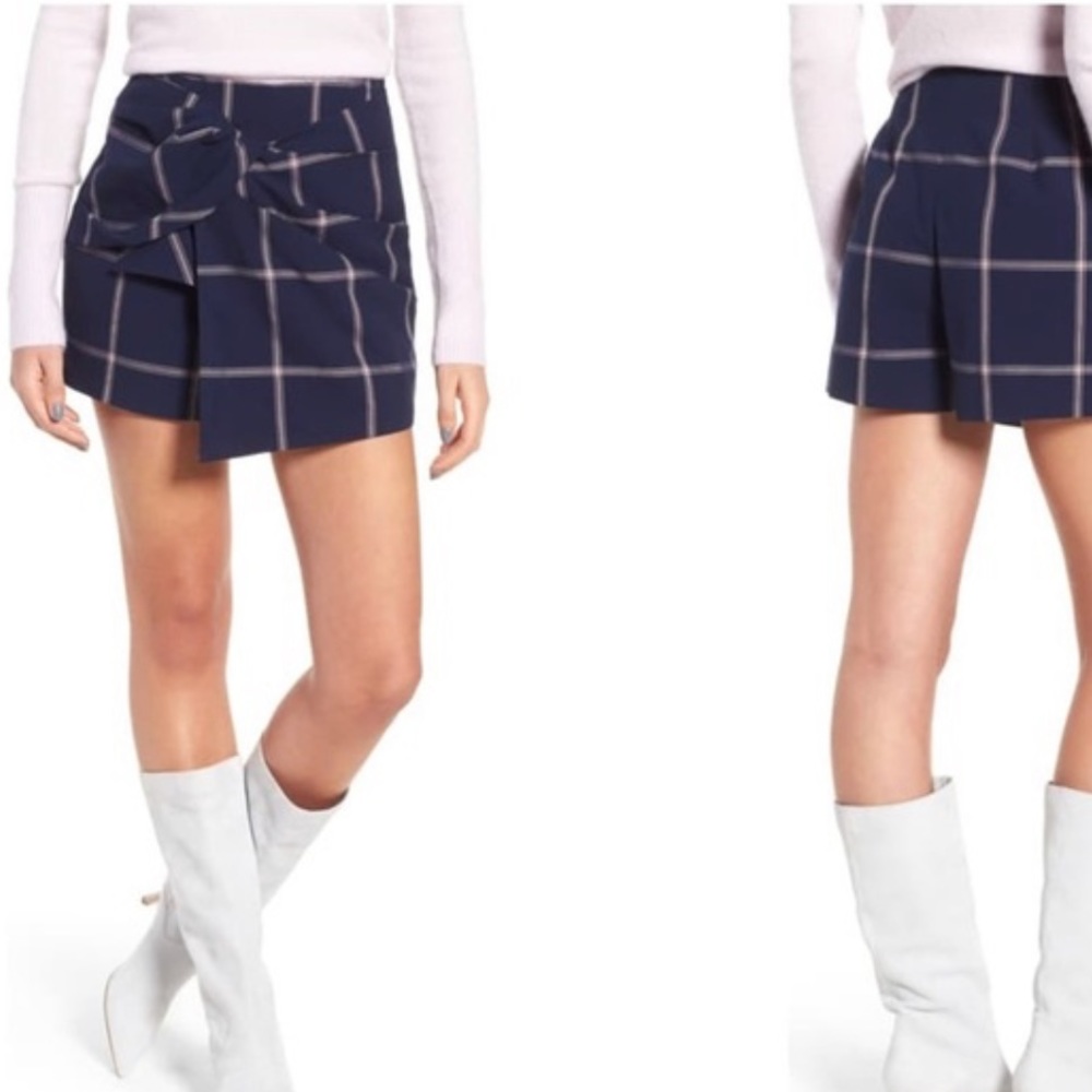 Leith plaid mini skort